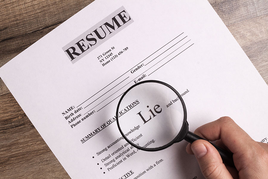 lying about job experience